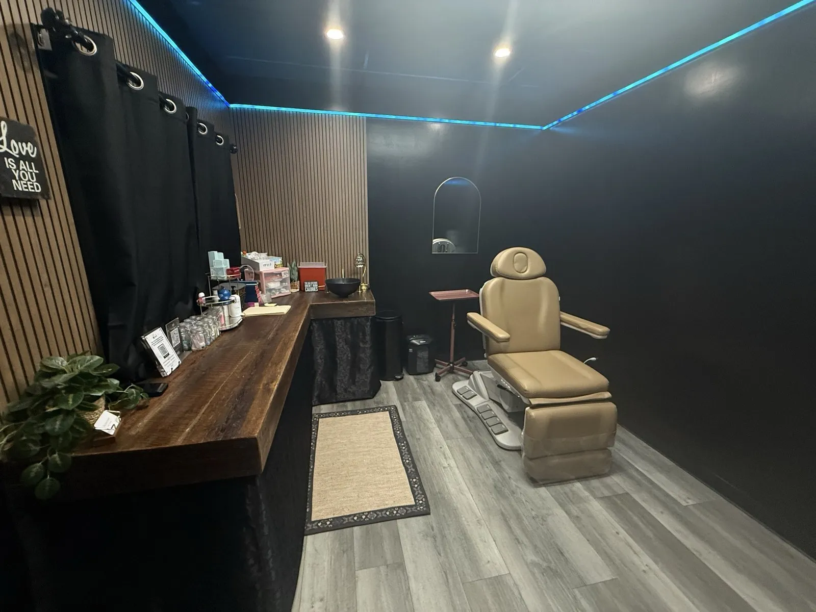 The aesthetics treatment room at the Alpha Care clinic in Crestview, Florida