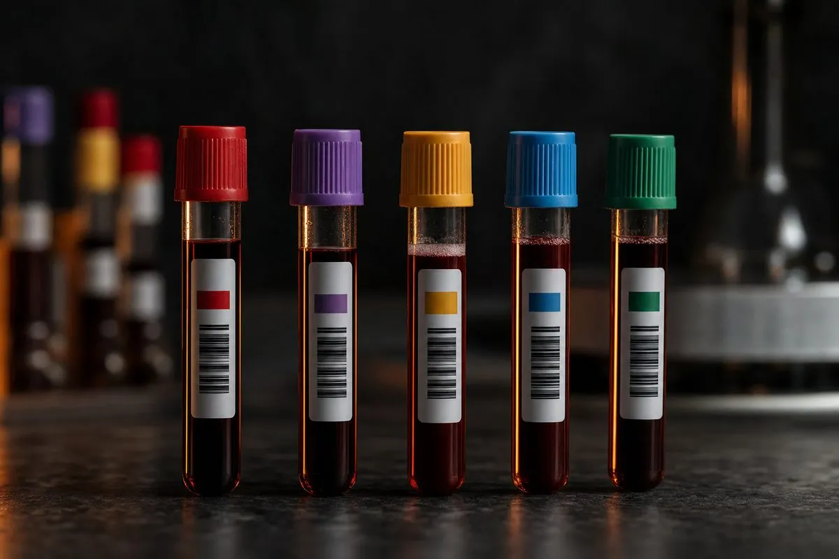 Laboratory blood collection tubes representing advanced functional medicine testing at Alpha Care